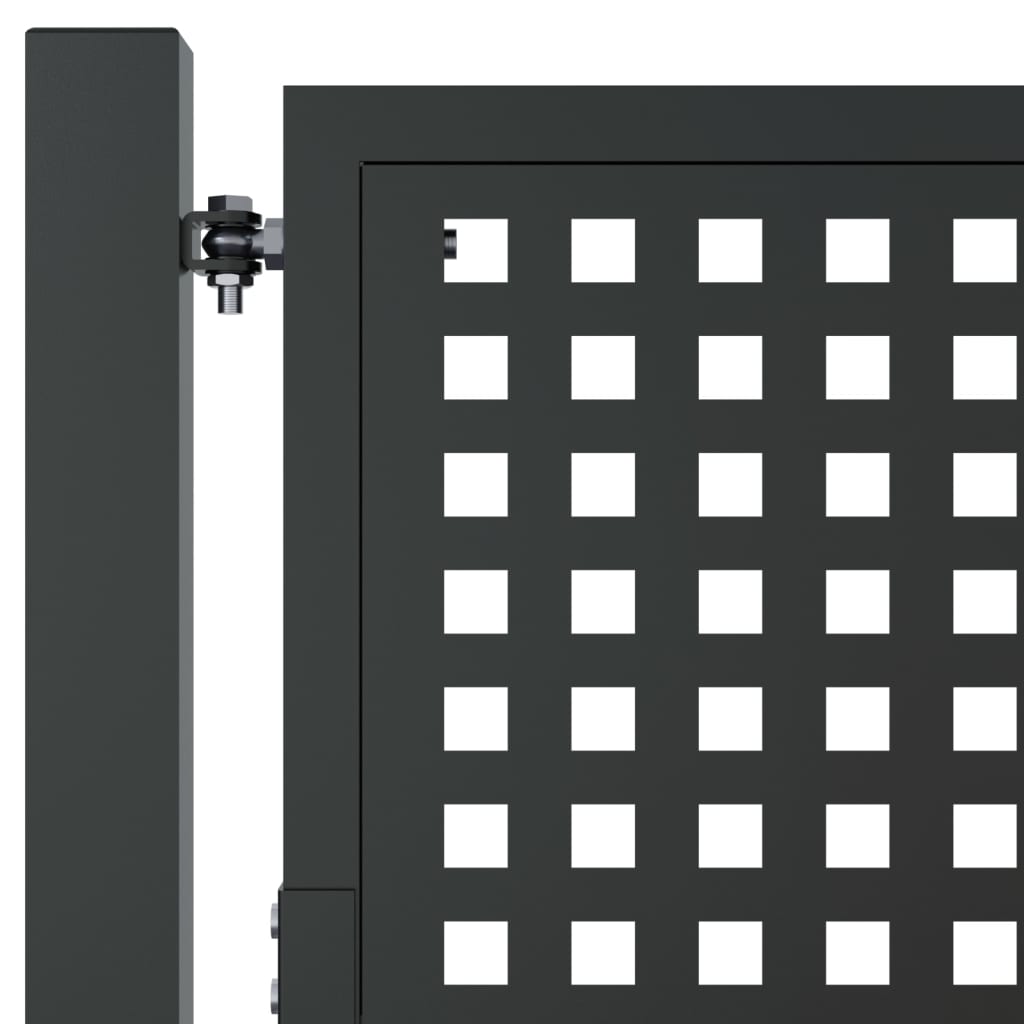 Tuinpoort Antraciet 100x125 cm Staal is nu te koop bij PeponiXL, paradijselijk wonen!