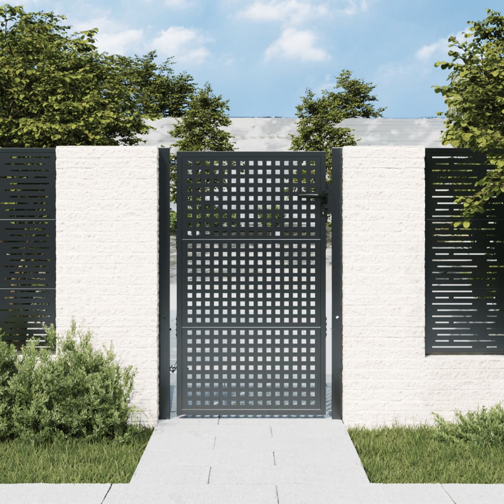Tuinpoort Antraciet 100x125 cm Staal is nu te koop bij PeponiXL, paradijselijk wonen!