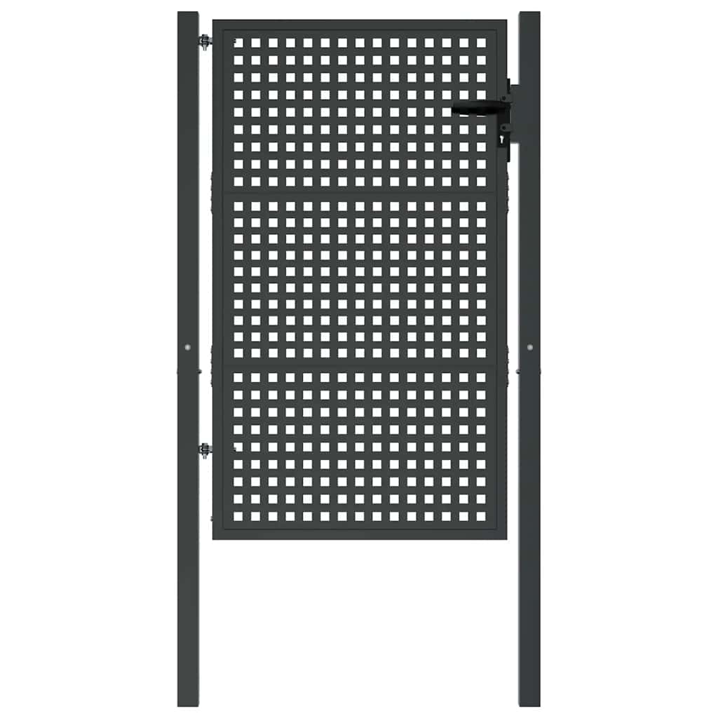 Tuinpoort Antraciet 100x150 cm Staal is nu te koop bij PeponiXL, paradijselijk wonen!