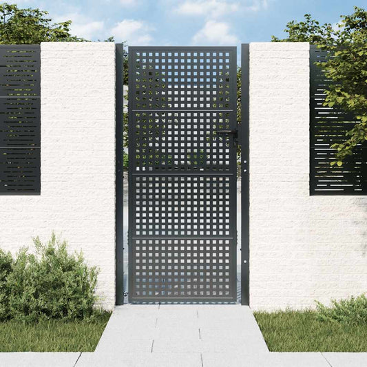 Tuinpoort Antraciet 100x175 cm Staal is nu te koop bij PeponiXL, paradijselijk wonen!
