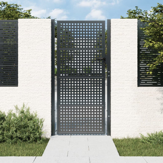 Tuinpoort Antraciet 100x200 cm Staal is nu te koop bij PeponiXL, paradijselijk wonen!