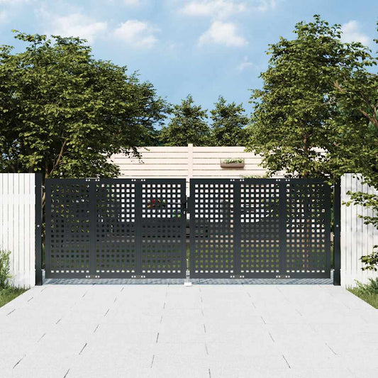 Tuinpoort Antraciet 300x75 cm Staal is nu te koop bij PeponiXL, paradijselijk wonen!