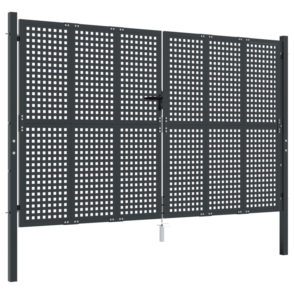 Tuinpoort Antraciet 300x200 cm Staal is nu te koop bij PeponiXL, paradijselijk wonen!