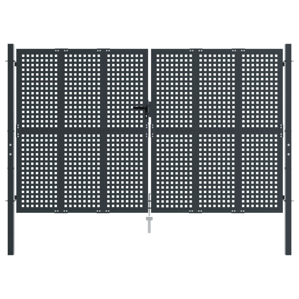 Tuinpoort Antraciet 300x200 cm Staal is nu te koop bij PeponiXL, paradijselijk wonen!