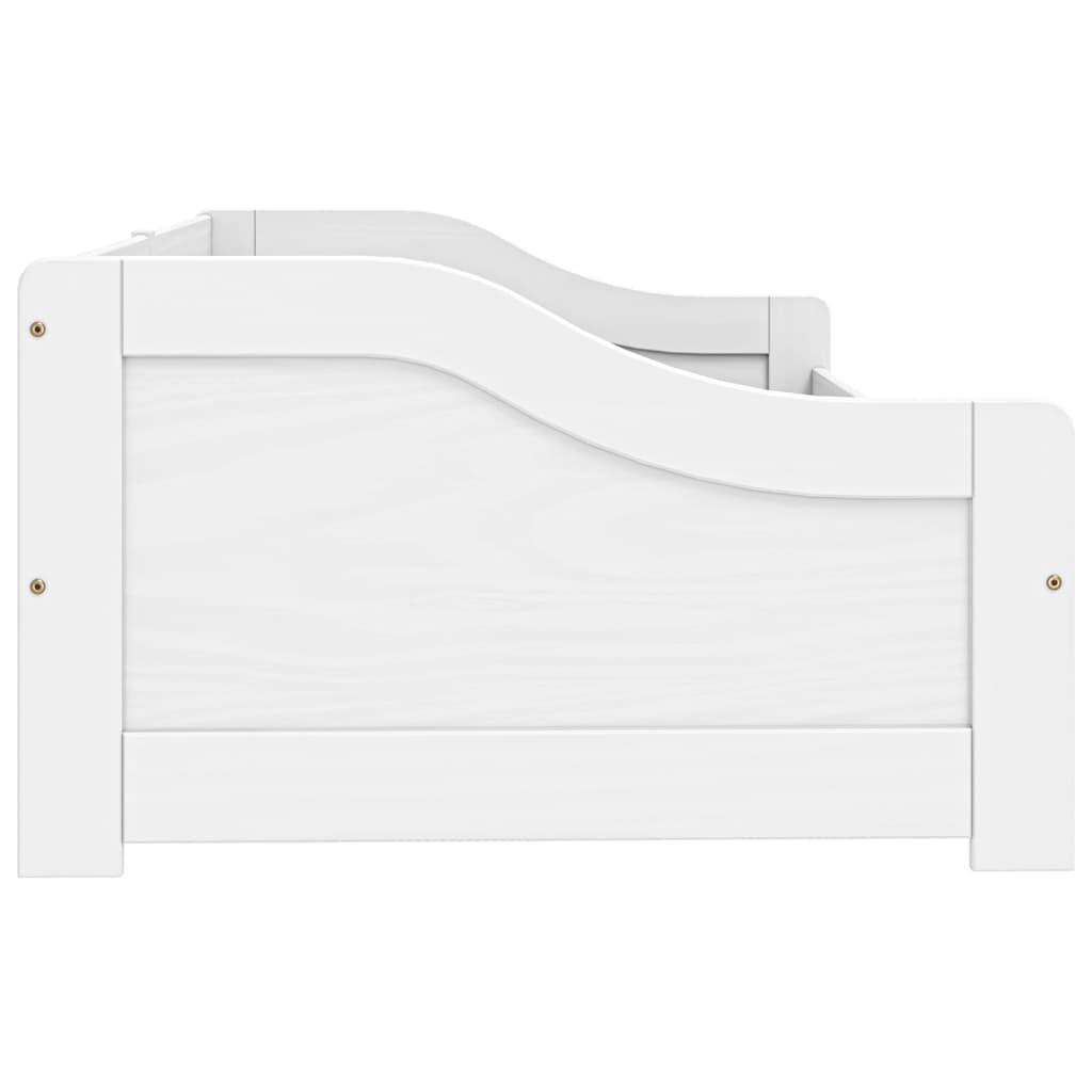 Slaapbank met 2 lades IRUN 90x200 cm massief grenenhout wit