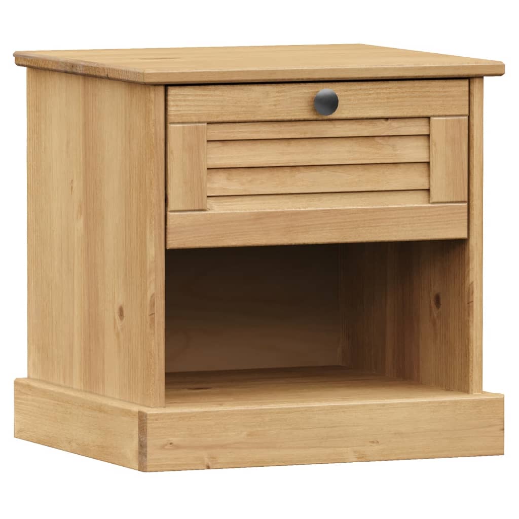 Nachtkastje VIGO 42x35x42 cm massief grenenhout is nu te koop bij PeponiXL, paradijselijk wonen!