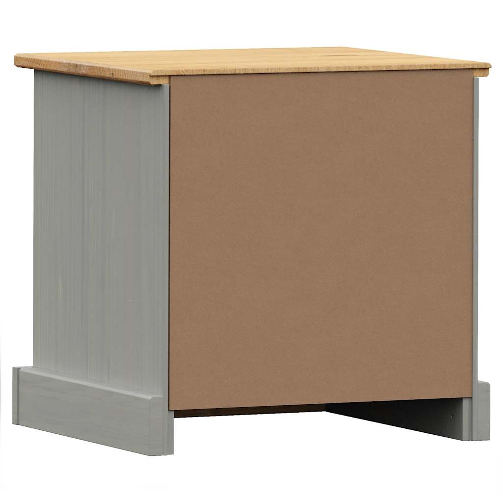 Nachtkastje VIGO 42x35x42 cm massief grenenhout grijs is nu te koop bij PeponiXL, paradijselijk wonen!