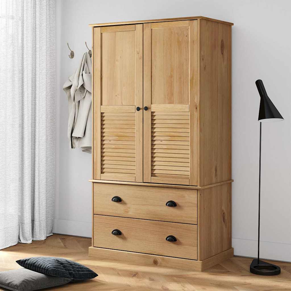 Kledingkast VIGO 90x55x170 cm massief grenenhout is nu te koop bij PeponiXL, paradijselijk wonen!