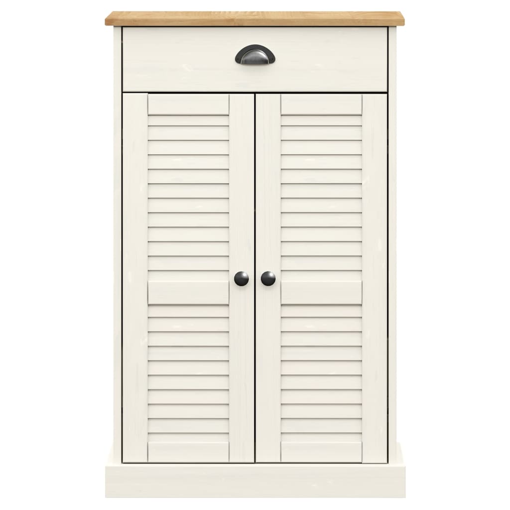 Schoenenkast VIGO 60x35x96 cm massief grenenhout wit is nu te koop bij PeponiXL, paradijselijk wonen!