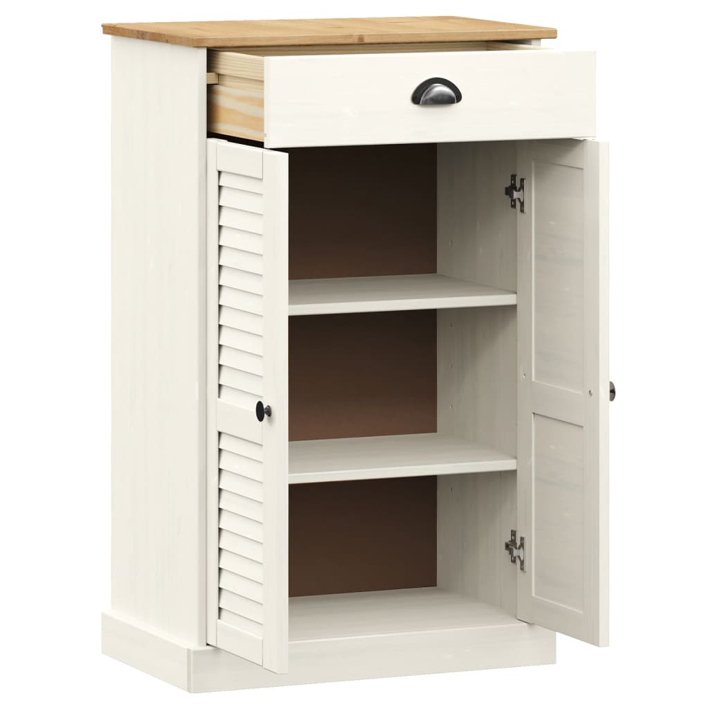 Schoenenkast VIGO 60x35x96 cm massief grenenhout wit is nu te koop bij PeponiXL, paradijselijk wonen!