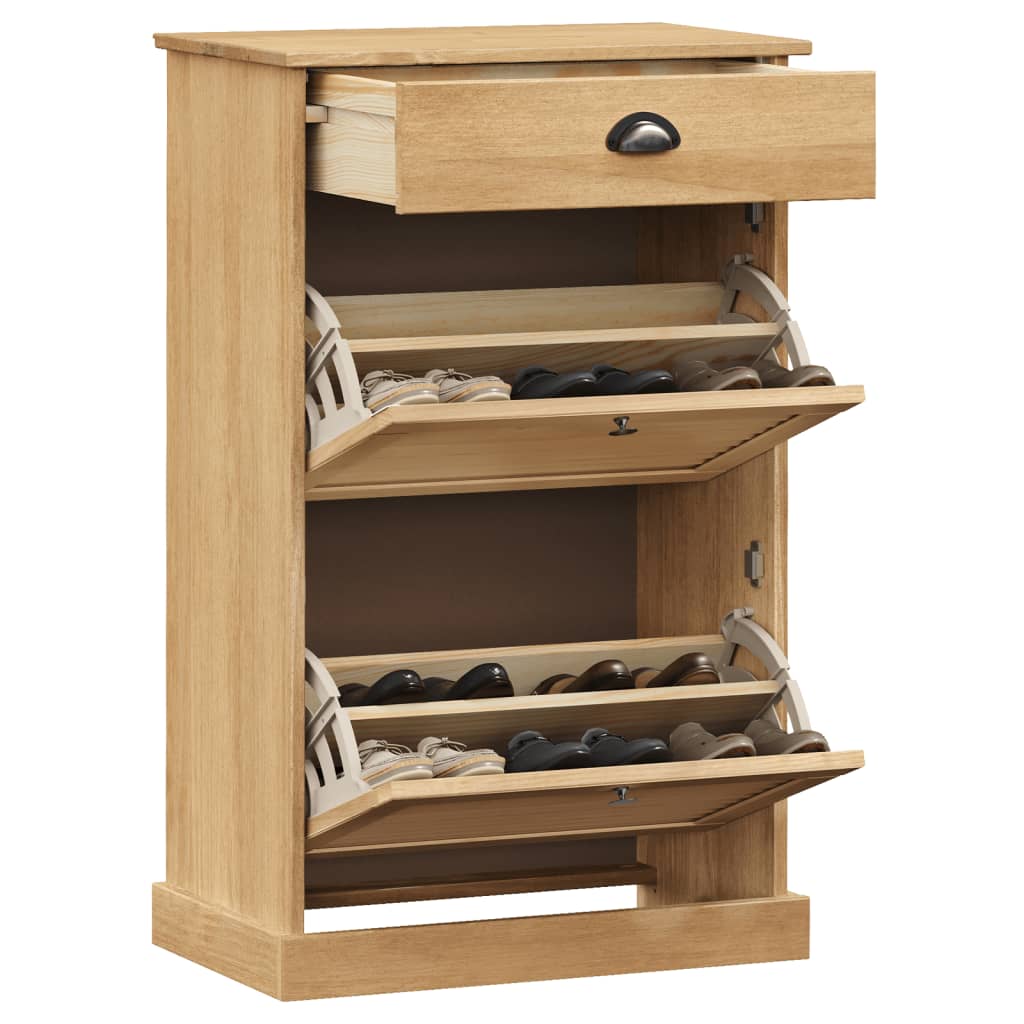 Schoenenkast VIGO 60x35x96 cm massief grenenhout is nu te koop bij PeponiXL, paradijselijk wonen!