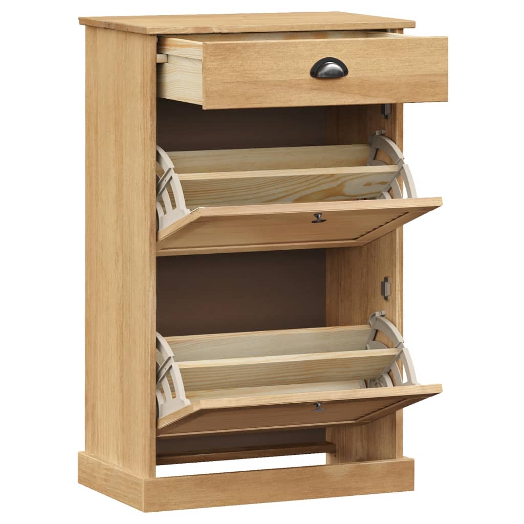 Schoenenkast VIGO 60x35x96 cm massief grenenhout is nu te koop bij PeponiXL, paradijselijk wonen!