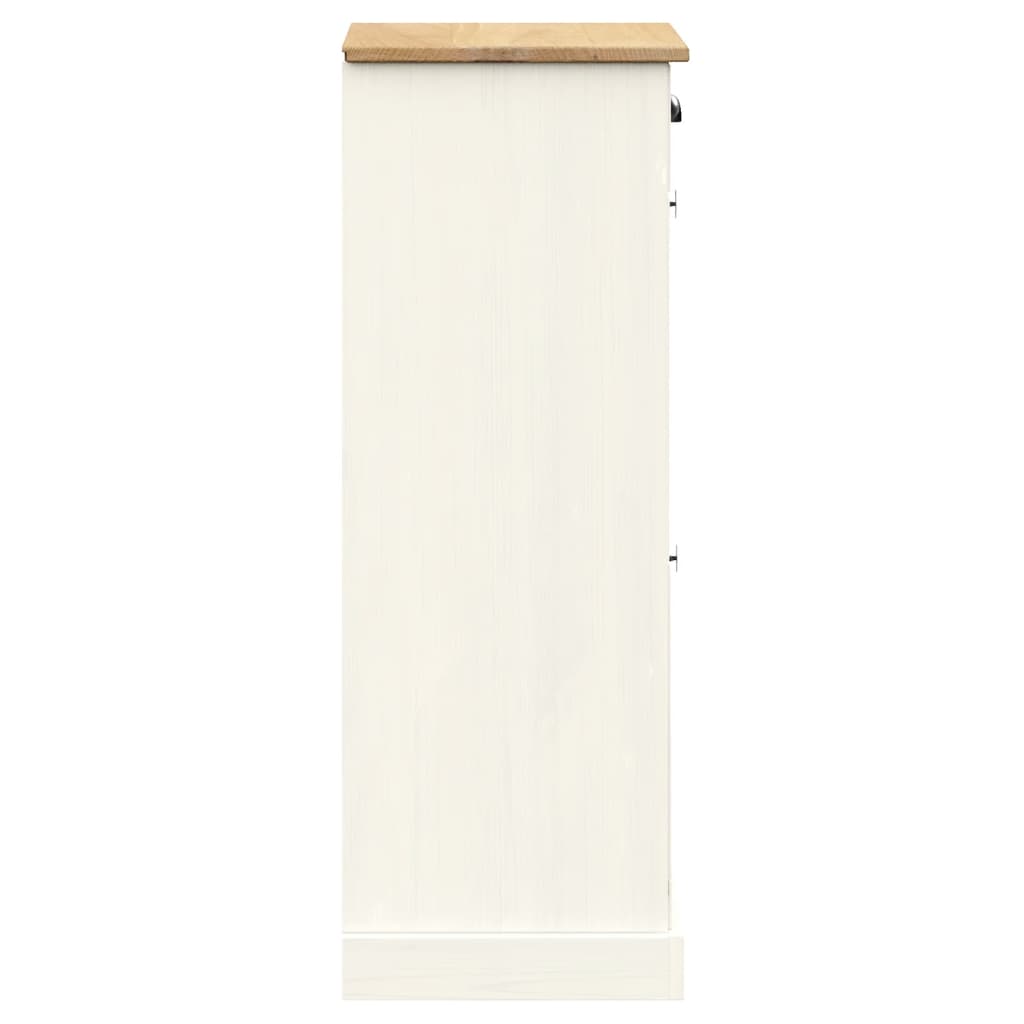 Schoenenkast VIGO 60x35x96 cm massief grenenhout wit is nu te koop bij PeponiXL, paradijselijk wonen!