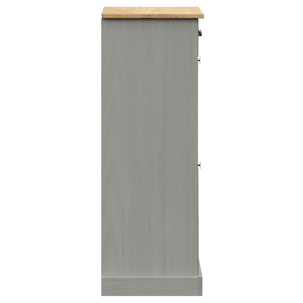 Schoenenkast VIGO 60x35x96 cm massief grenenhout grijs is nu te koop bij PeponiXL, paradijselijk wonen!