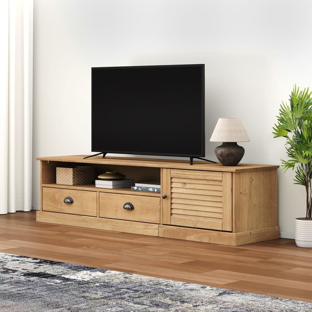 Tv-meubel VIGO 156x40x40 cm massief grenenhout is nu te koop bij PeponiXL, paradijselijk wonen!