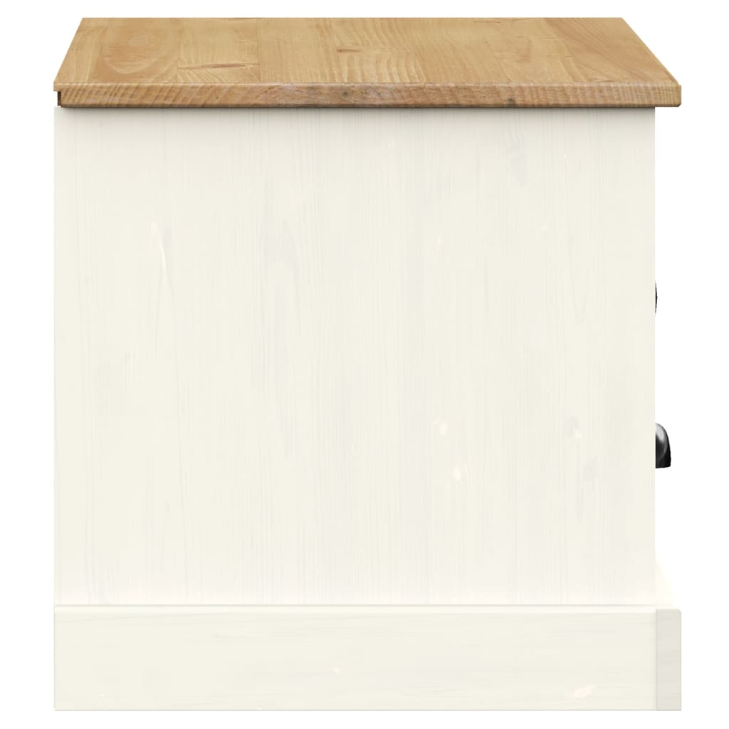 Tv-meubel VIGO 106x40x40 cm massief grenenhout wit is nu te koop bij PeponiXL, paradijselijk wonen!
