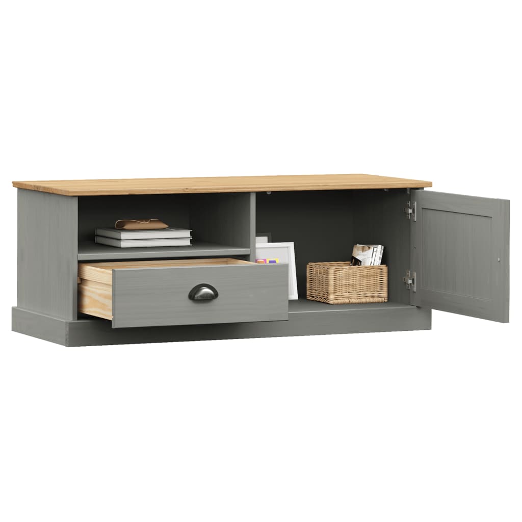 Tv-meubel VIGO 106x40x40 cm massief grenenhout grijs is nu te koop bij PeponiXL, paradijselijk wonen!