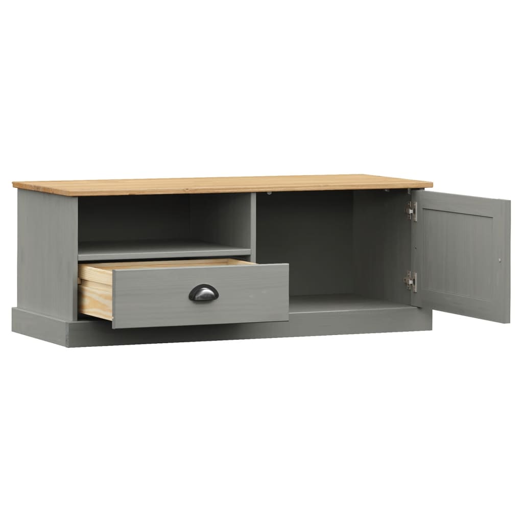 Tv-meubel VIGO 106x40x40 cm massief grenenhout grijs is nu te koop bij PeponiXL, paradijselijk wonen!