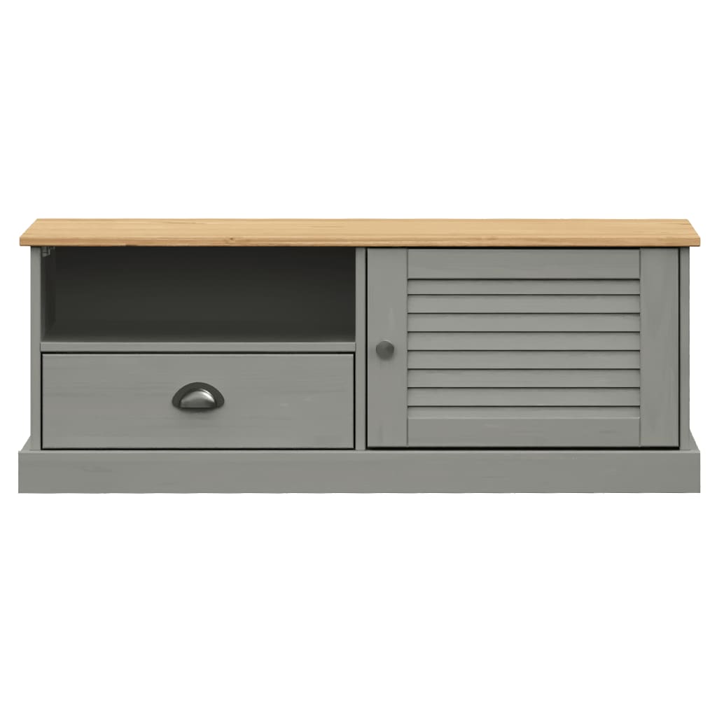Tv-meubel VIGO 106x40x40 cm massief grenenhout grijs is nu te koop bij PeponiXL, paradijselijk wonen!