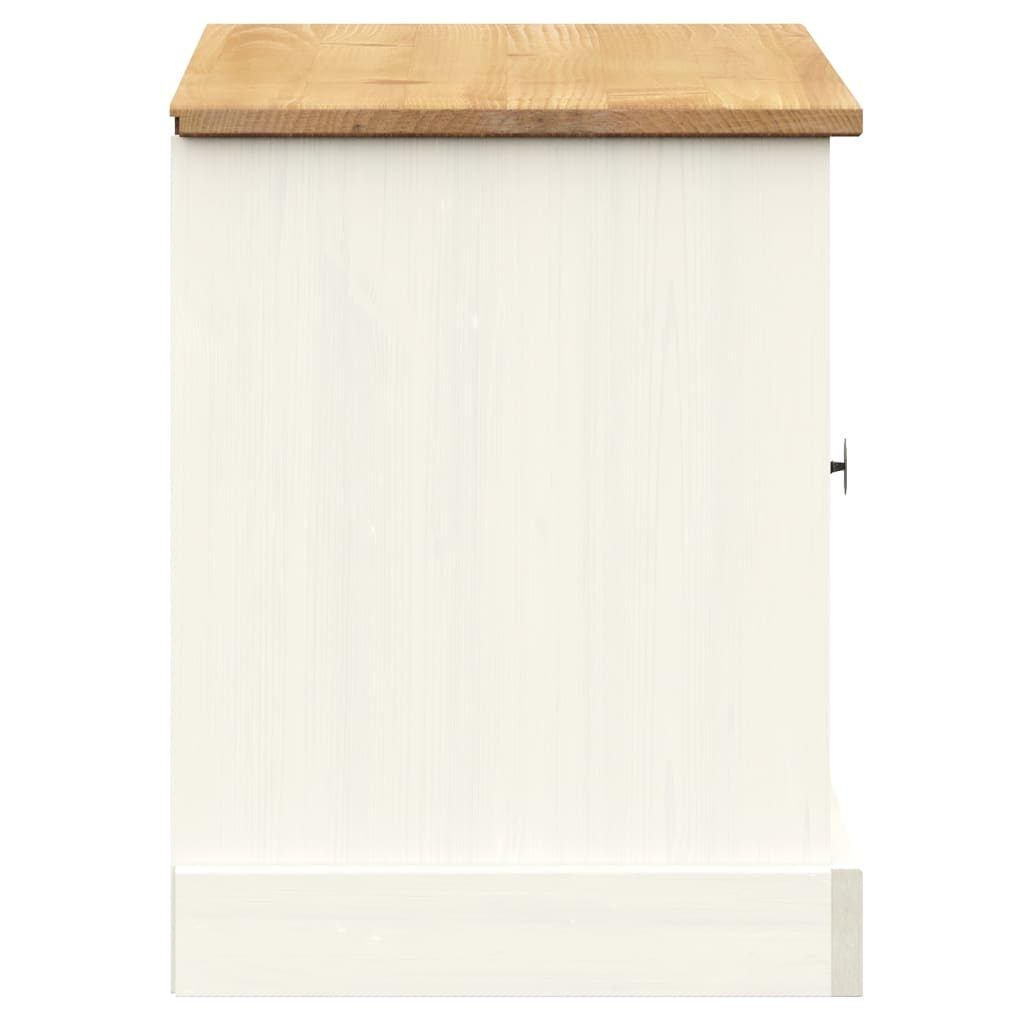 Schoenenbank VIGO 106x35x40 cm massief grenenhout wit is nu te koop bij PeponiXL, paradijselijk wonen!