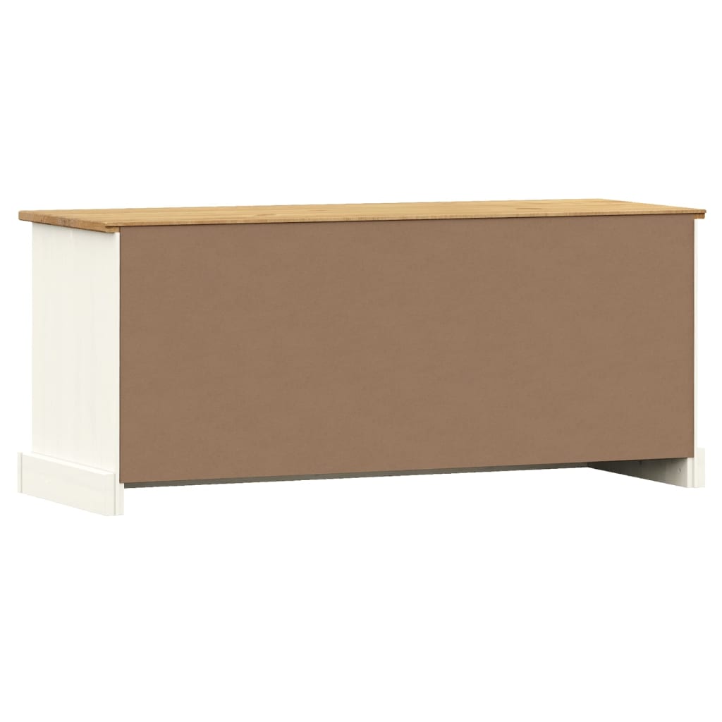 Schoenenbank VIGO 106x35x40 cm massief grenenhout wit is nu te koop bij PeponiXL, paradijselijk wonen!