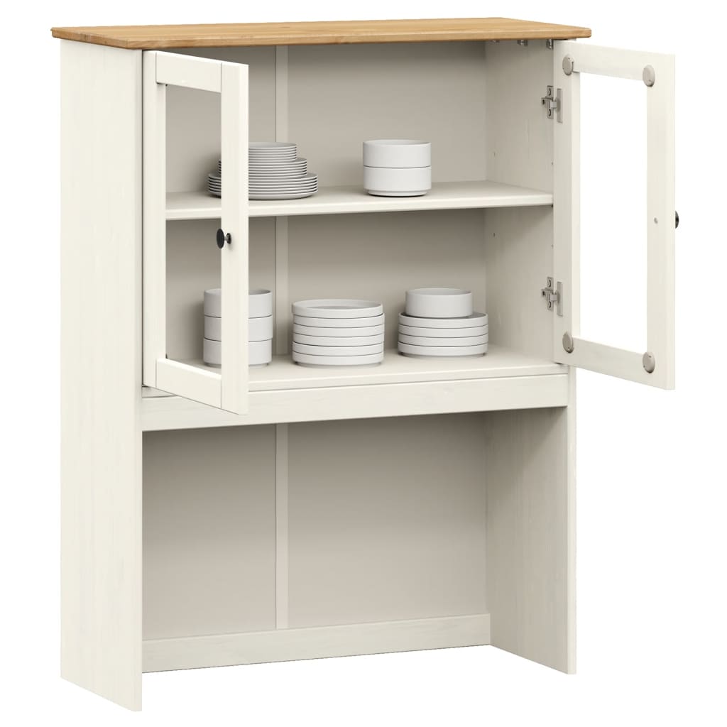 Opzetkast VIGO 78x30x100 cm massief grenenhout wit is nu te koop bij PeponiXL, paradijselijk wonen!