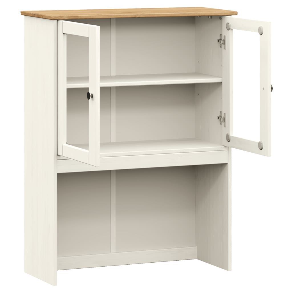Opzetkast VIGO 78x30x100 cm massief grenenhout wit is nu te koop bij PeponiXL, paradijselijk wonen!