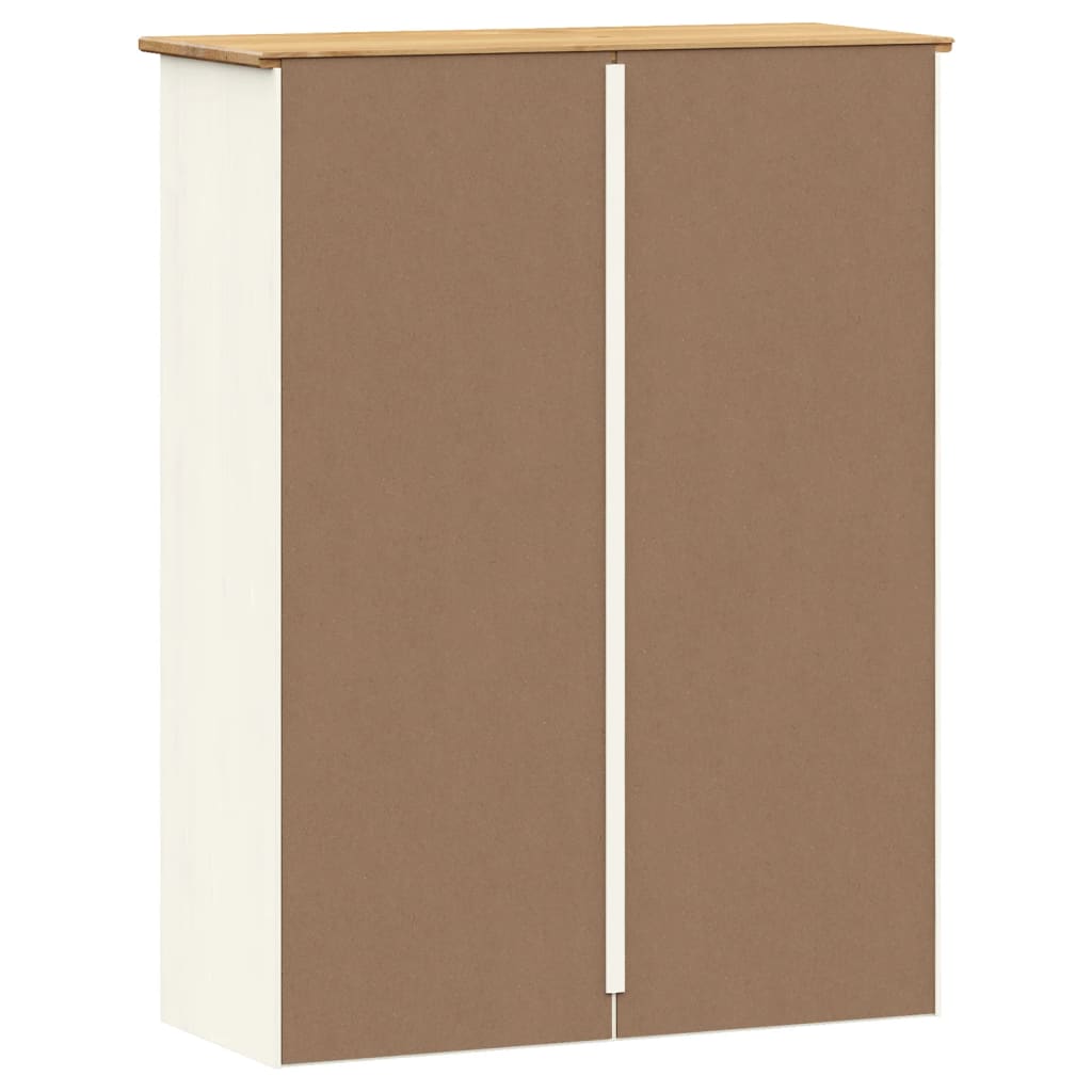 Opzetkast VIGO 78x30x100 cm massief grenenhout wit is nu te koop bij PeponiXL, paradijselijk wonen!
