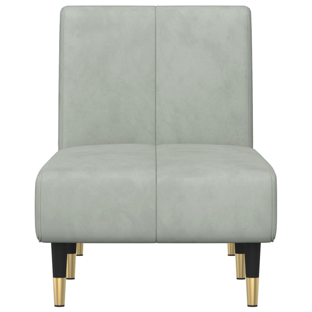 Chaise longue fluweel lichtgrijs is nu te koop bij PeponiXL, paradijselijk wonen!