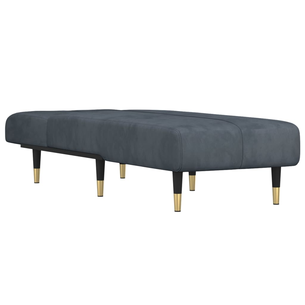 Chaise longue fluweel donkergrijs is nu te koop bij PeponiXL, paradijselijk wonen!