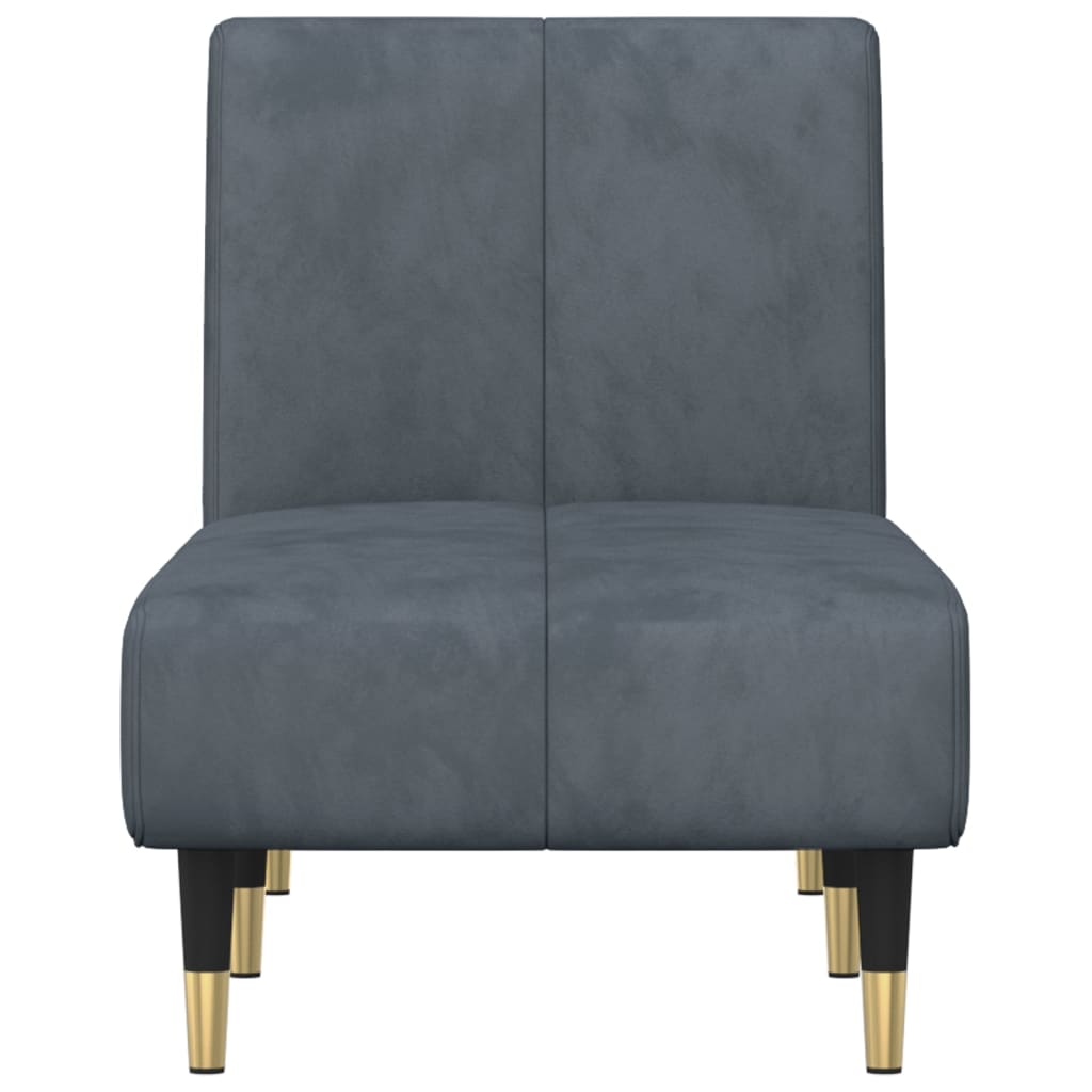 Chaise longue fluweel donkergrijs is nu te koop bij PeponiXL, paradijselijk wonen!