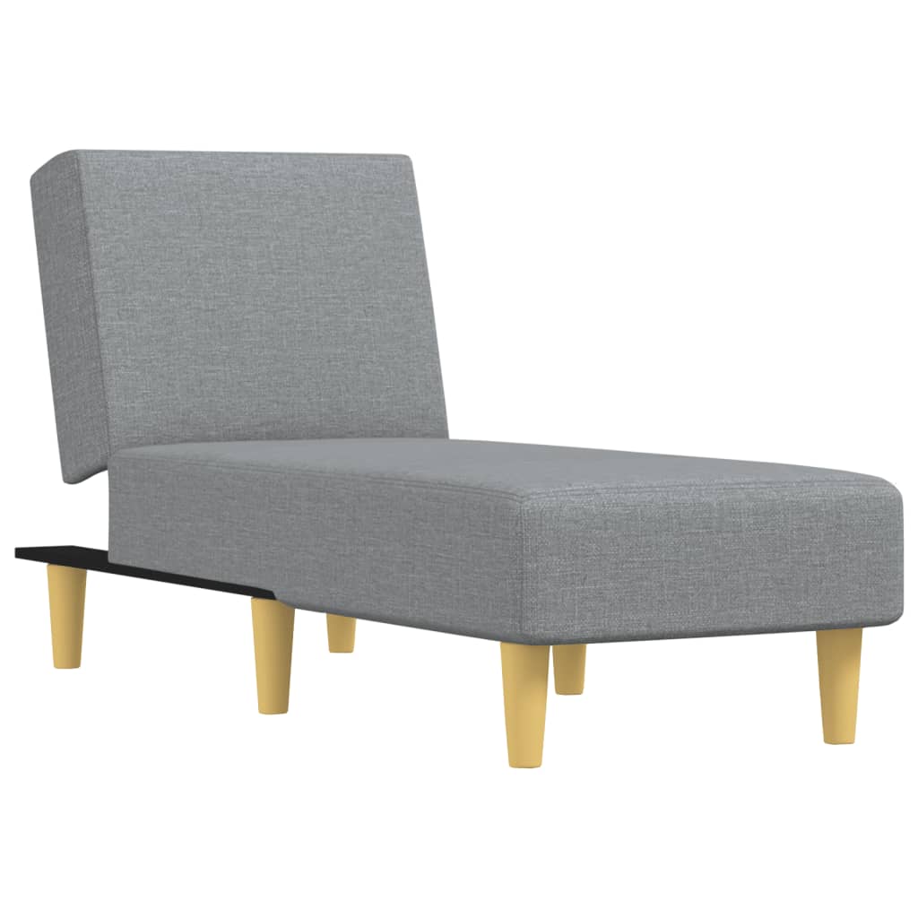 Chaise longue stof lichtgrijs is nu te koop bij PeponiXL, paradijselijk wonen!
