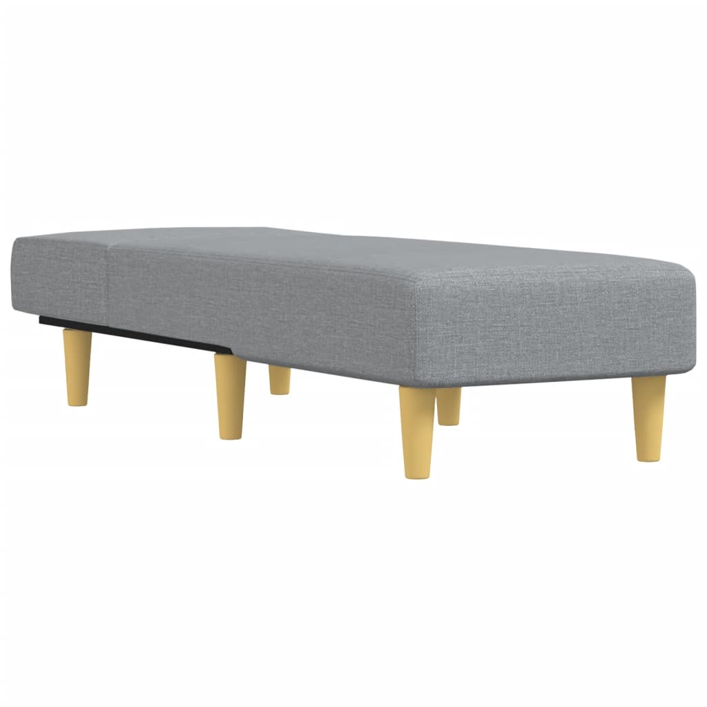 Chaise longue stof lichtgrijs is nu te koop bij PeponiXL, paradijselijk wonen!