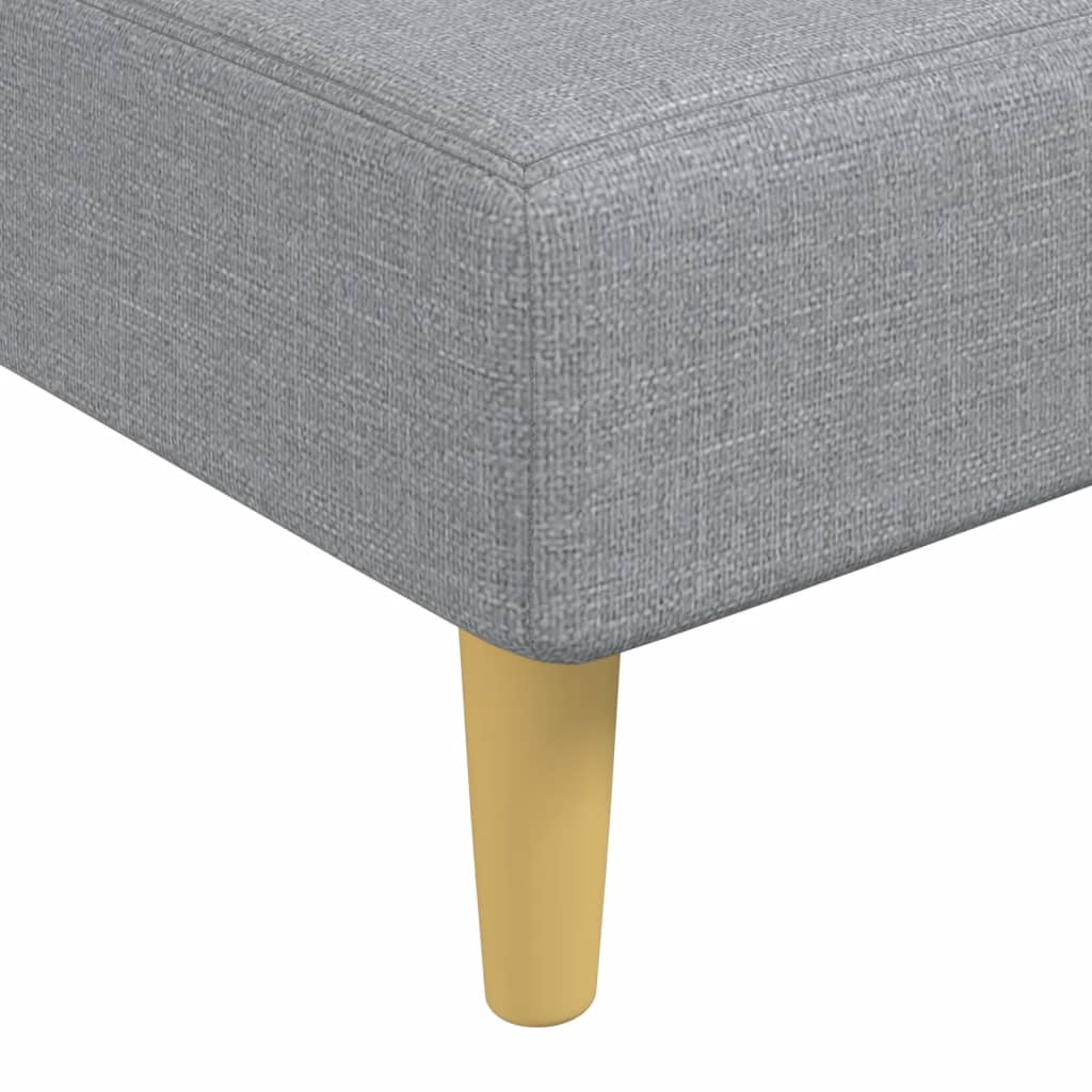 Chaise longue stof lichtgrijs is nu te koop bij PeponiXL, paradijselijk wonen!