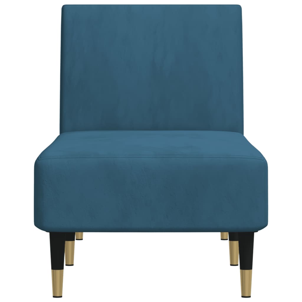 Chaise longue fluweel blauw is nu te koop bij PeponiXL, paradijselijk wonen!