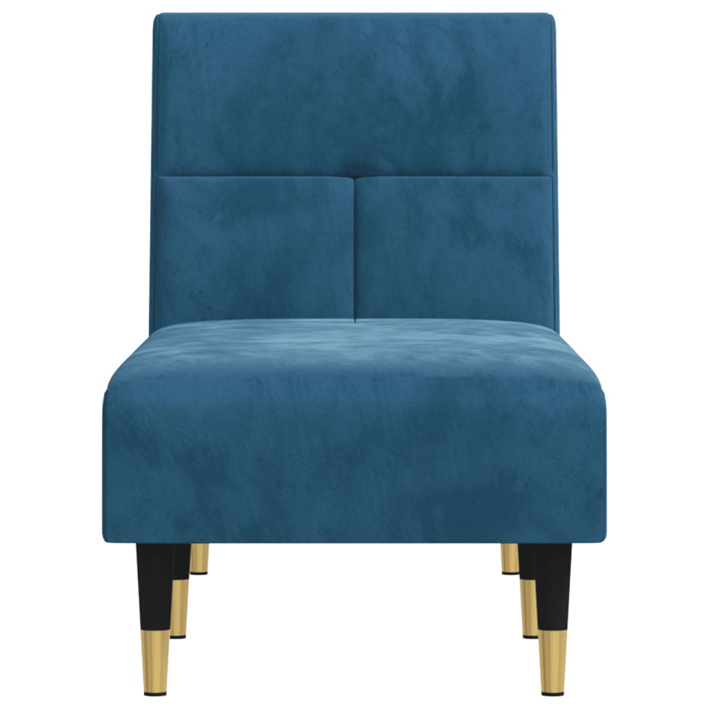 Chaise longue fluweel blauw is nu te koop bij PeponiXL, paradijselijk wonen!