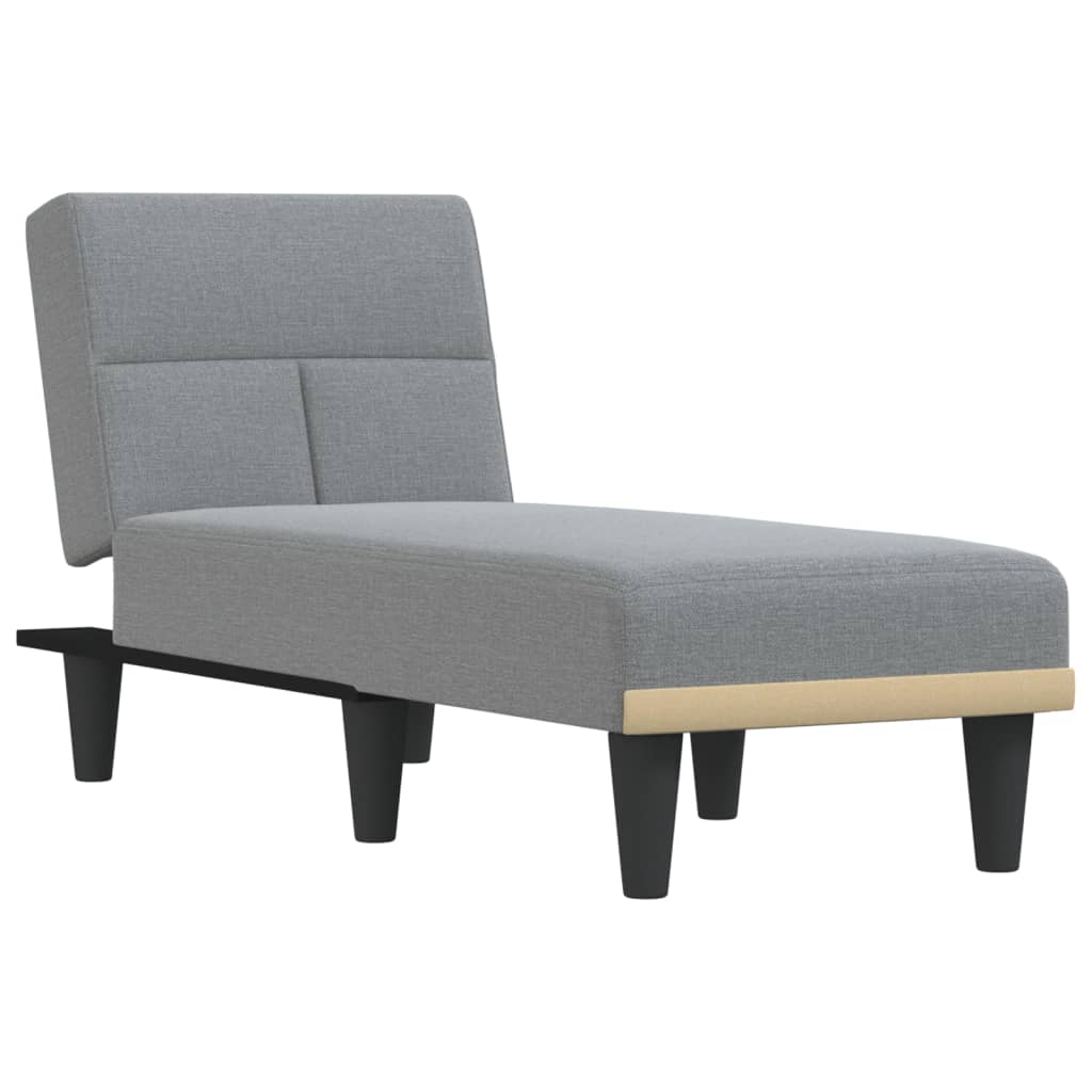 Chaise longue stof lichtgrijs is nu te koop bij PeponiXL, paradijselijk wonen!