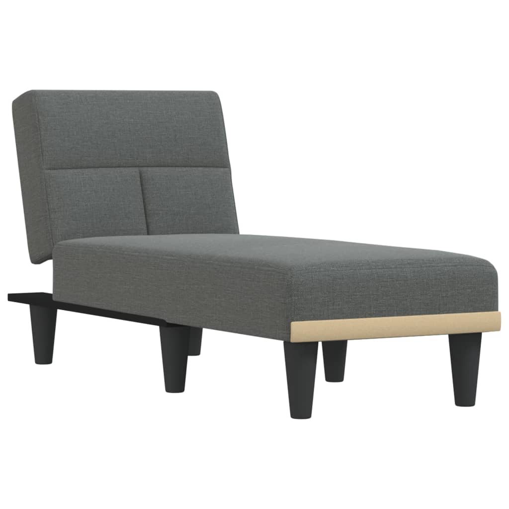 Chaise longue stof donkergrijs is nu te koop bij PeponiXL, paradijselijk wonen!