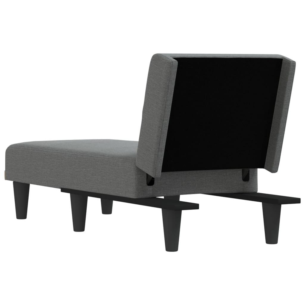 Chaise longue stof donkergrijs is nu te koop bij PeponiXL, paradijselijk wonen!