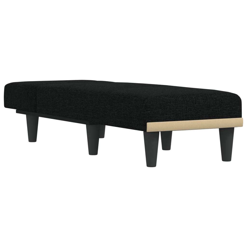 Chaise longue stof zwart is nu te koop bij PeponiXL, paradijselijk wonen!