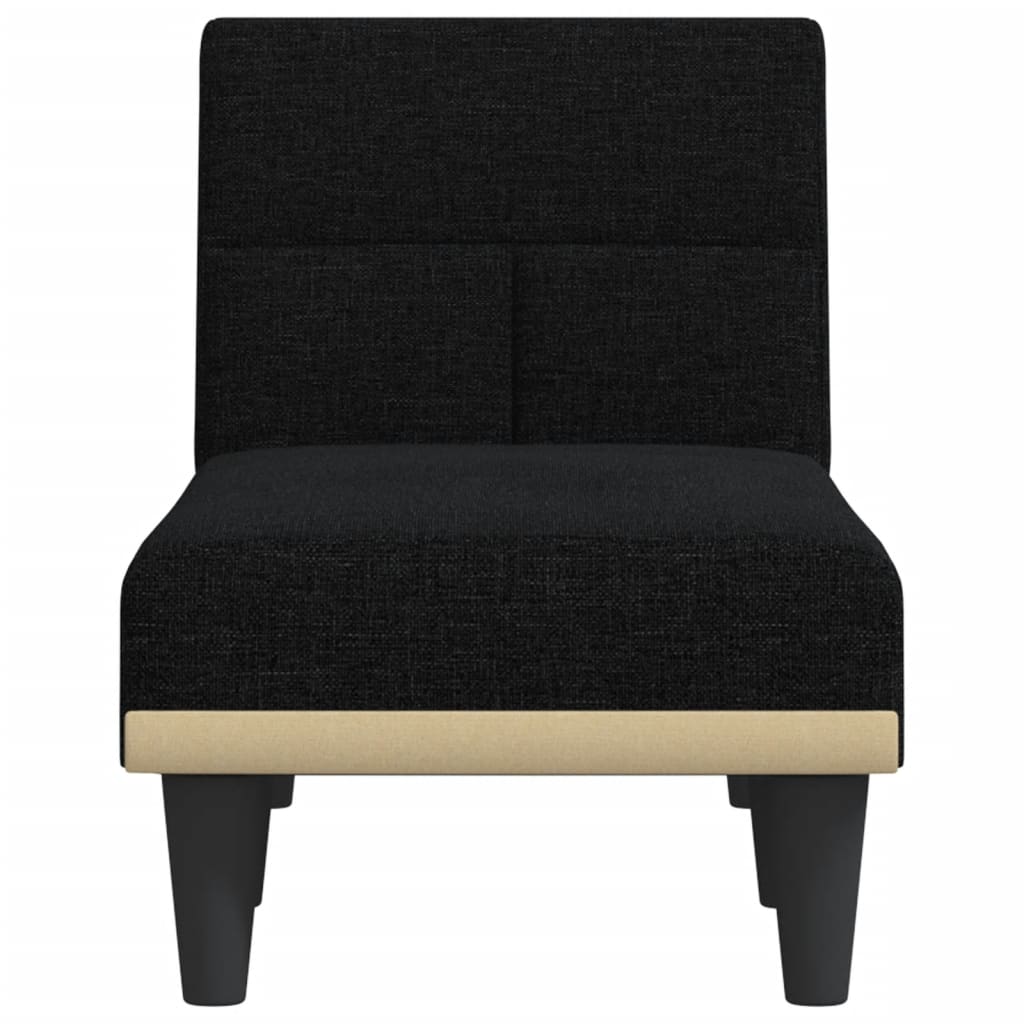 Chaise longue stof zwart is nu te koop bij PeponiXL, paradijselijk wonen!