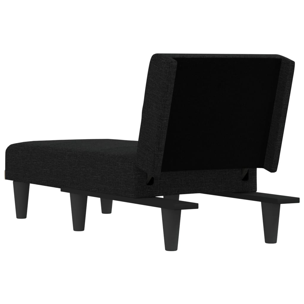 Chaise longue stof zwart is nu te koop bij PeponiXL, paradijselijk wonen!