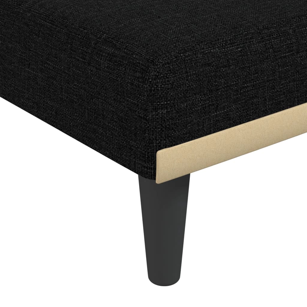 Chaise longue stof zwart is nu te koop bij PeponiXL, paradijselijk wonen!