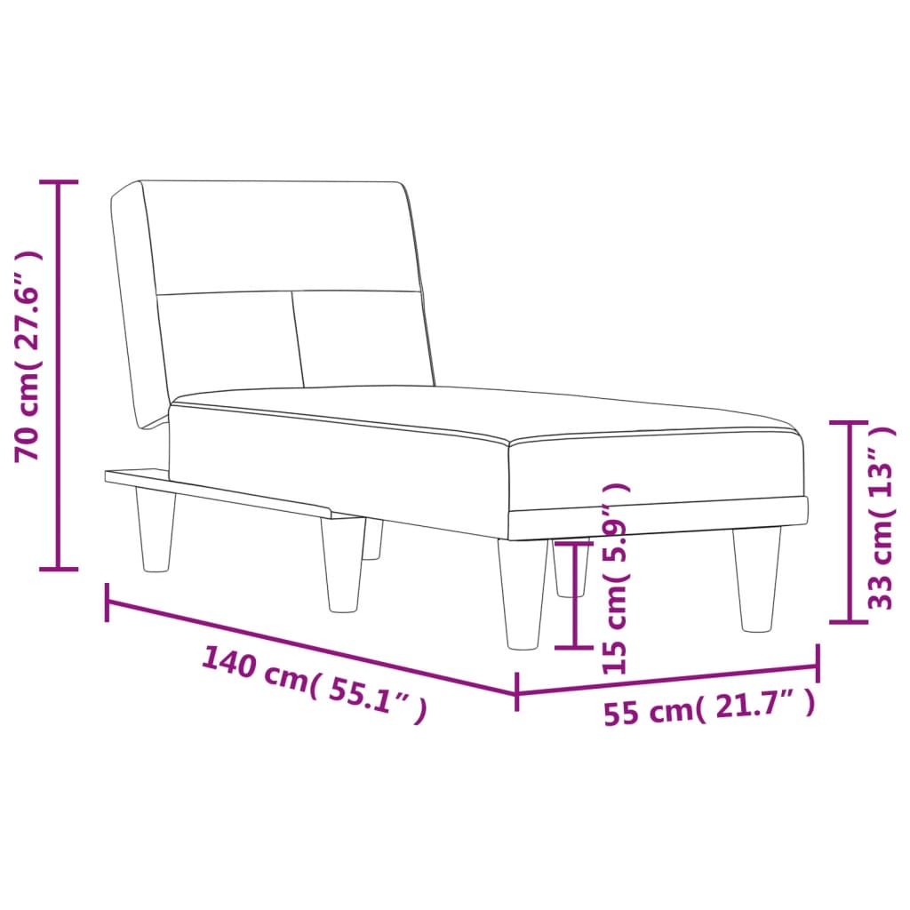 Chaise longue stof zwart is nu te koop bij PeponiXL, paradijselijk wonen!