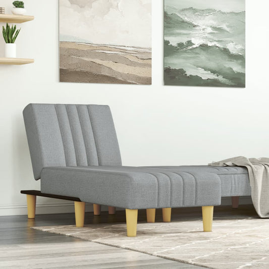 Chaise longue stof lichtgrijs is nu te koop bij PeponiXL, paradijselijk wonen!