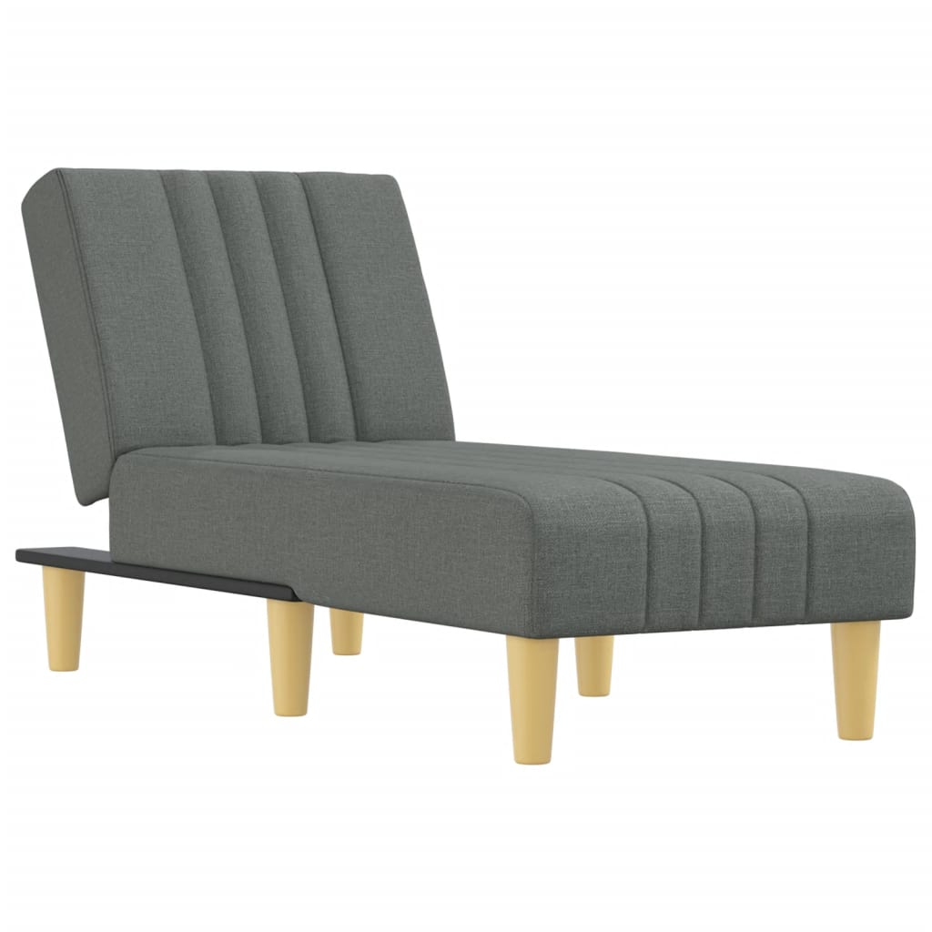 Chaise longue stof donkergrijs is nu te koop bij PeponiXL, paradijselijk wonen!