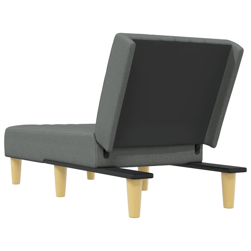 Chaise longue stof donkergrijs is nu te koop bij PeponiXL, paradijselijk wonen!