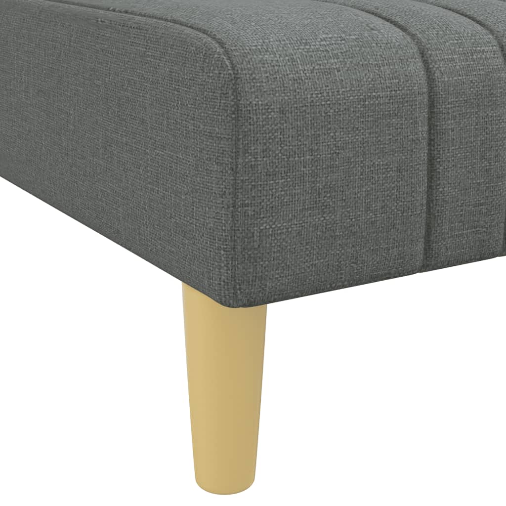 Chaise longue stof donkergrijs is nu te koop bij PeponiXL, paradijselijk wonen!