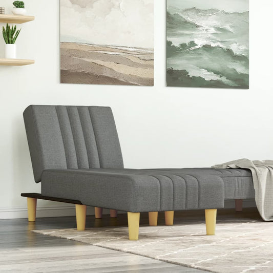 Chaise longue stof donkergrijs is nu te koop bij PeponiXL, paradijselijk wonen!