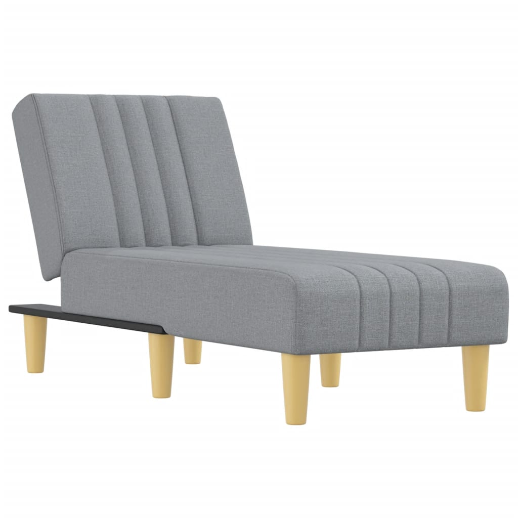 Chaise longue stof lichtgrijs is nu te koop bij PeponiXL, paradijselijk wonen!